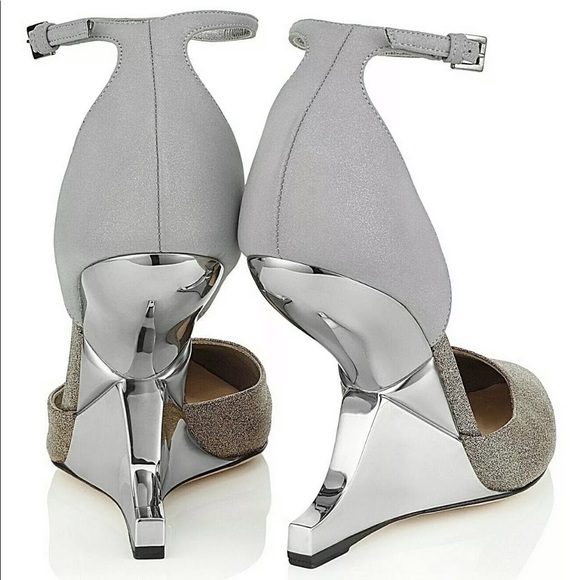 Jimmy Choo Kade techno glitter wedges - Picture 5 of 14